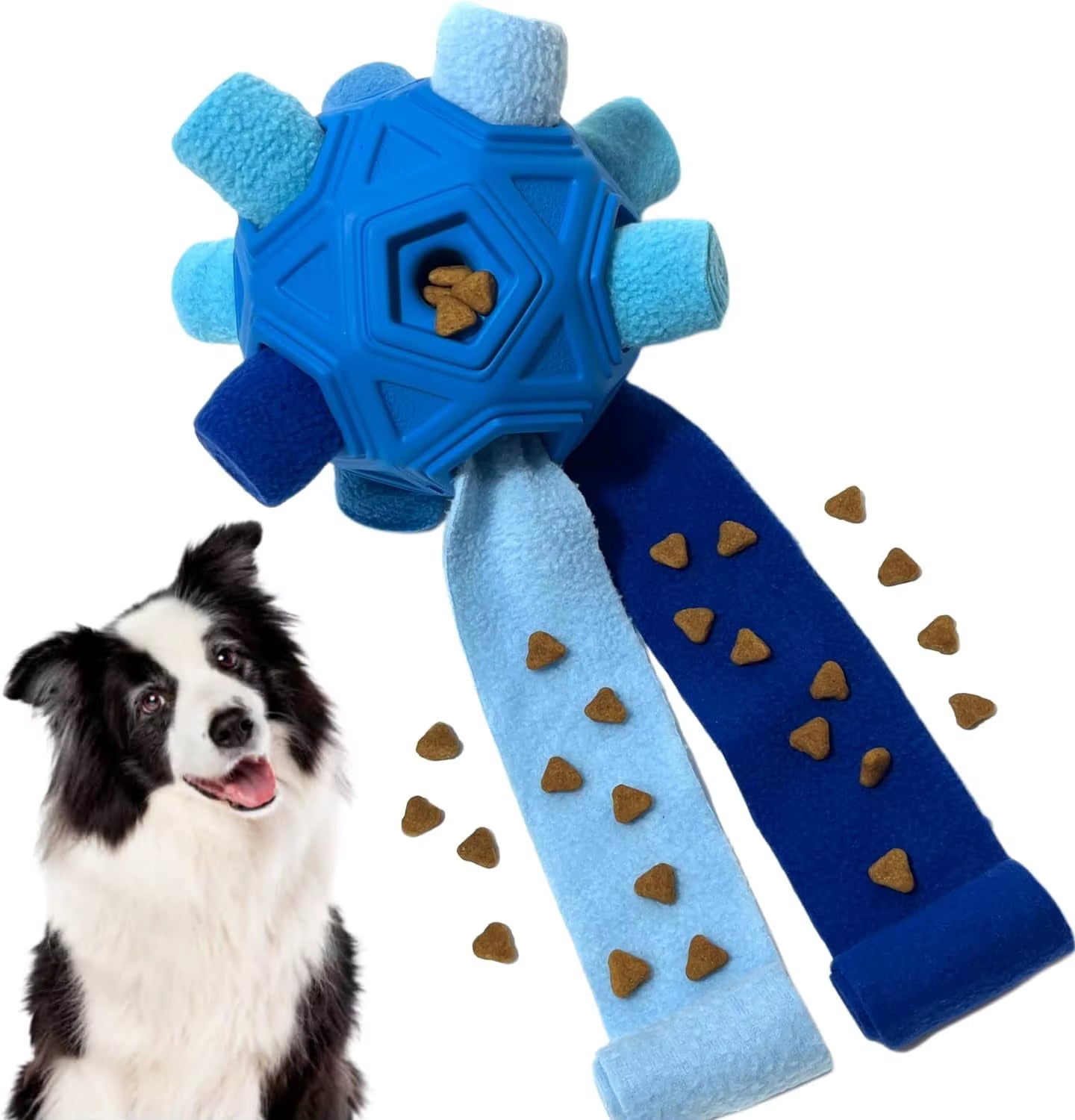 Snuffle Ball for Dog Toys Unbreakable Upgrade Ball Interactive Toy Foraging Snuffle Mat Puppy Treat Dispenser Slow Feeder