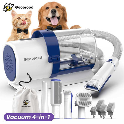 【Geoorood】 Geoorood Dog Grooming All-In-One Kit with Vacuum Brush 2.5L Large Pog, Stainless Steel Blades Lightweight Design 13Kpa Suction Force Portable Cleaning Set #Tiktokshopjumpstartsale